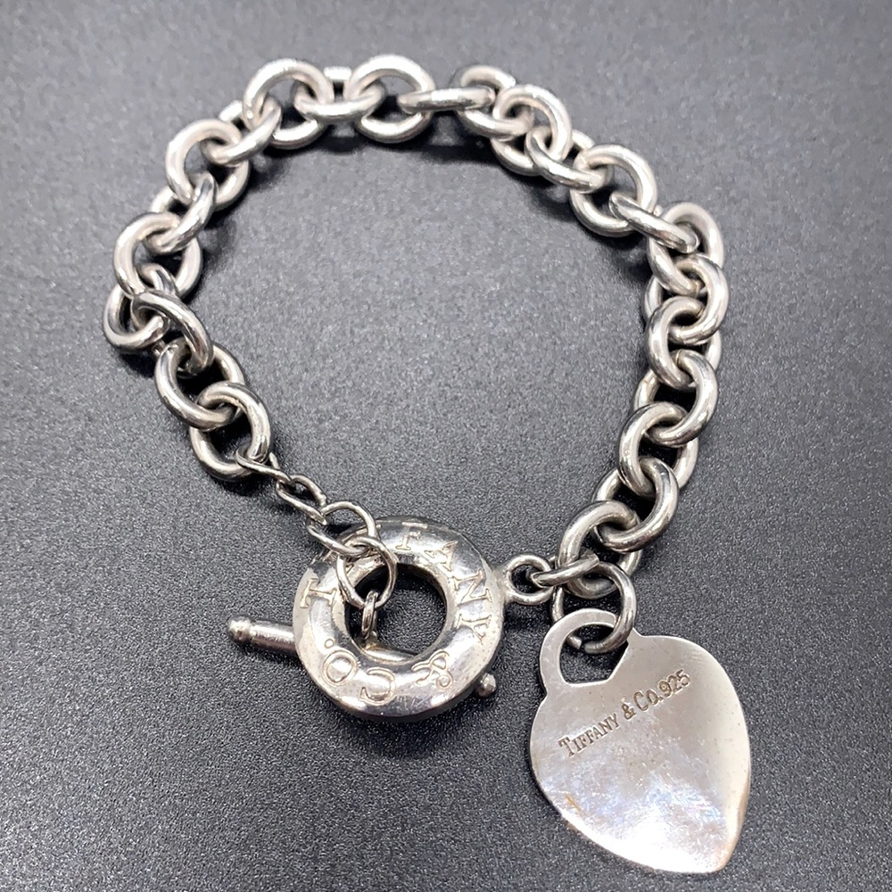 Real Tiffany & Co Silver Cuban Charm Bracelet